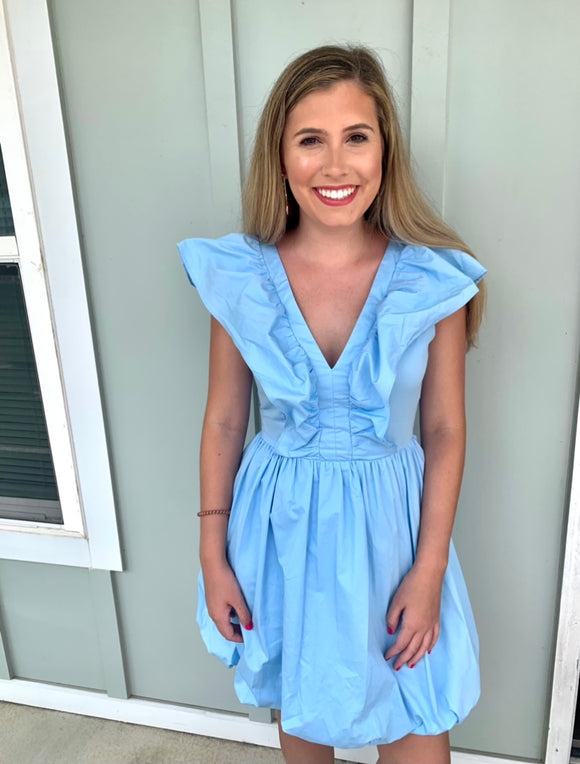 Baby Blue Balloon Dress