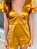 Gold Satin Romper