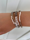 Natural Colored Stretch Bracelet Set