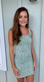 Ditsy Floral Smocked Dress in Sage