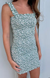 Ditsy Floral Smocked Dress in Sage