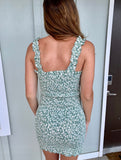 Ditsy Floral Smocked Dress in Sage