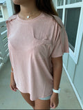 Blush Fringe Tee