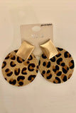 Cheetah Print Round Earrings