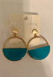 Blue Half Moon Metal Hoops