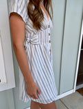 Blue Striped Babydoll Dress