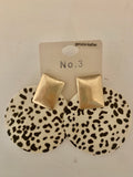 Leopard Print Round Earrings