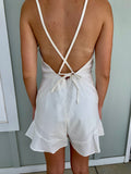 White Linen Romper