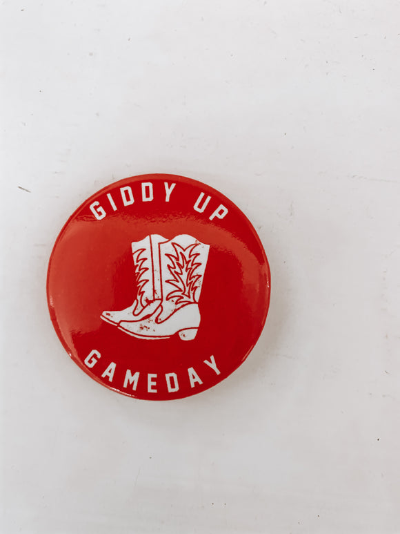 Giddy Up Gameday Pin