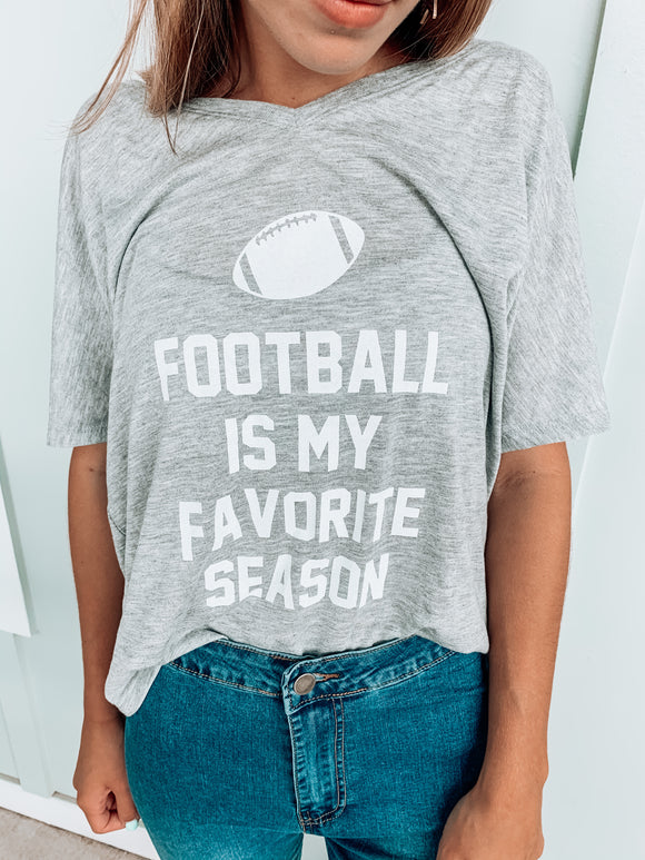 Football Graphic V Neck Tee