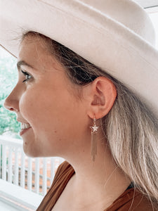 Druzy Stone Star Earrings