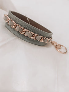 Dusty Blue Chain Key Ring