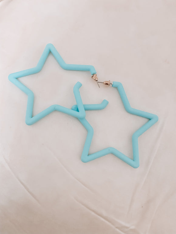 Blue Star Earrings