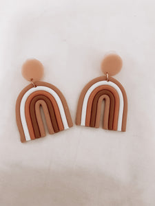 Tan Rainbow Earrings