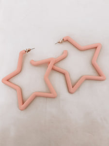 Blush Star Earrings