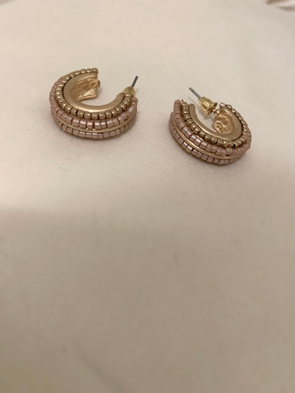 Small Blush Seed Bead Earrings