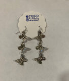 Silver Butterfly Dangling Earrings